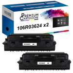 PREMIUM CARTOUCHE - x2 Toners - 106R03624 (Noir) - Compatible pour Xerox Phaser 3330 Xerox WorkCentre 3335 Xerox WorkCentre 3345