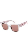 Prive Revaux Carol City Large Frame Sunglass, Pink, Women