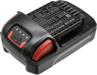 Kompatibelt med Ingersoll Rand Key R3130, 20,0V, 2000mAh