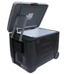 electriQ 45 Litre Portable Electric Coolbox with Wheels - Black