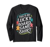 This Is My Lucky Board Game Tabletop Gaming Meeple Long Sleeve T-Shirt