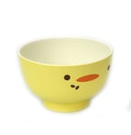 Japanese Lacquer Rice Food Bowl for Kids, Chick Design. 10cm. Made in Japan.