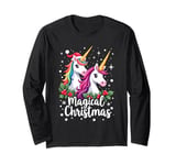 Christmas Rainbow-colored Cute Magical Unicorn Long Sleeve T-Shirt