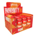 Warrior Immunity Shot 12 x 60ml – 9 Vitamins & Minerals – Ginger Extract, Turmeric, Zinc, Iron, Selenium, Vitamin Complex C/E/B6/A/D3/B12, Liquid – Immune Support Booster (Orange & Mango)