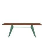 Vitra - EM Table 220, Base Prouvé Blé Vert Solid American Walnut - Matbord