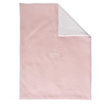 Nattou Petite Couverture Douillette pour Bébé en Coton et polyester, Pomme le Lapin, env. 100 x 75 cm, Alice et Pomme, Rose/Blanc