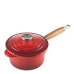 Le Creuset - Signature Kasserolle trehåndtak 18 cm cerise