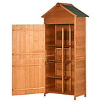 OutSunny Garden Shed 0.52 x 0.84 x 1.88 m Teak