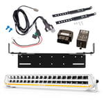 Extraljus Purelux Panther S540 Gen3 White - Rak / 54 cm / 216W, 1 st - Komplett paket med justerbar extraljushållare + XBB OBD Dongle & PowerUnit