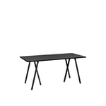 HAY - Loop Stand Table with Support Black 160 x 77,5 cm - Leif Jørgensen - Svart