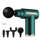 Green Pistolet de massage facial électrique portable avec écran tactile LED, odorPerSCH, masseur de relaxation du corps, 4 têtes de resubdivision