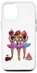 Coque pour iPhone 12/12 Pro Ballerine afro-américaine ballet 008- fille noire cheveux afro