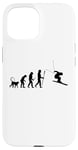 Coque pour iPhone 15 Skieur Evolution Passionné de ski