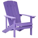 Chaise de Jardin en Plastique Effet Bois Terrasse Extérieur Violette Adirondack