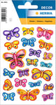 HERMA 3441 Butterflies Colourful Small Mini Stickers Pack of 63 Butterfly Stickers in Blue Purple Pink Yellow Butterfly Labels for Photo Album Diary Poetry Album Scrapbooking Decoration Letters DIY