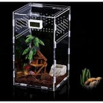 Boîte d'alimentation D'insectes Contenants de Terrarium en Acrylique pour Scorpion Grenouille Habitat de Reptile pour Animaux de Compagnie Rampant