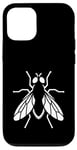 Coque pour iPhone 12/12 Pro Silhouette de mouche simple art minimaliste insecte