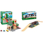 BRIO World Parking Garage for Kids Age 3 Years Up - Compatible with all BRIO Railway Train Sets & World Collapsing Bridge for Kids Age 3 Years Up - Compatible With All BRIO Railway Train Sets
