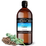 Castor Oil for Hair Growth 1000ml - Cold Pressed Castor Oil in Amber Bottle,