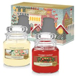 Yankee Candle Scented Candles Gift Set, 2 Small Jar Candles, Perfect Christmas Gifts for Women, Passport to the Holidays Collection, Signature