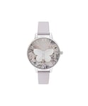 Olivia Burton Montre Analogique à Quartz pour Femme avec Bracelet en Cuir Violet - OB16PP58