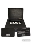 Hugo Boss Cross Town Coin Pocket Black Leather Wallet Mens Gift Box Card Holder