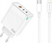 Jellico Charger Quick Charger 65W 2 X Usb-C Usb3.0 Kabel For Iphone Lightning