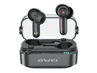 Awei Bluetooth 5.3 T58 Anc Tws Headphones + Docking Station Black/Black