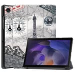 Samsung Galaxy Tab A8 10.5 (2021) X200    Designer Tri-Fold Case      EiffelTower