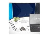 StarTech.com 3-Port USB-C MST Hub, USB Type-C to 3x HDMI Multi-Monitor Adapter for Laptop, Triple HDMI up to 4K 60Hz w/ DP 1.4 Alt Mode and DSC, HDR, 1ft (30cm) Cable, USB Bus-Powered - Multi-Stream Transport Hub (MST14CD123HD) - Video/audiosplitter 