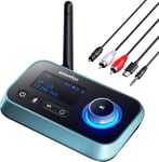 Bluetooth 5.0 Transmitter Receiver - SOOMFON Bluetooth TV Adapter with Volume TV