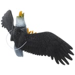 Épouvantail De Jardin Avec Crochet Et Fil,Oiseau Volant Vif,Leurre De Faucon Et De Pigeon,Lutte Antiparasitaire Contre Les Mauvaises Herbes,Épouvantail De Jardin - Type Black