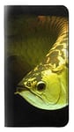 Gold Arowana Fish PU Leather Flip Case Cover For iPhone XS Max