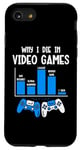 Coque pour iPhone SE (2020) / 7 / 8 Funny Gamer Why I Die In Jeu vidéo pour adolescents garçons