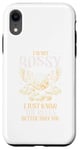 Coque pour iPhone XR I'm Not Bossy I Just Know the Rules Jeu de société Humour