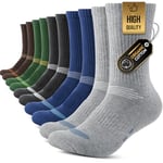 TANSTC Chaussettes 43-46, Chaude Epais Chaussettes Cyclisme Basket-Ball Tennis Travail Randonnée, Socquettes Femme Antidérapante Respirant Conforts, Cadeau Homme Femme, Coloré Lot De 5