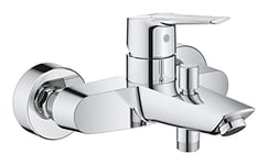 GROHE Mitigeur monocommande Bain / Douche Start avec inverseur, robinet avec mousseur économique d'eau, montage mural, raccord fileté 1/2", rosaces incluses, chromé, 24206002 (Import Allemagne)