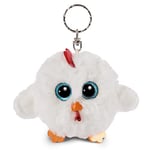 NICI- Âne Henlou la Poule clés de Glubschis 9cm – Pendentif en Peluche pour Cordons, clefs et Trousseau – Porte-Bonheur de Sac – Cadeau Original Enfant, 47663, Blanc, 9