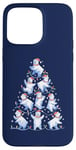 Coque pour iPhone 15 Pro Max Ours polaire Arbre de Noël Drôle Ours de glace Vacances