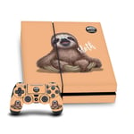 Head Case Designs Officially Licensed Animal Club International Sloth Faces Matte Vinyl Sticker Gaming Skin Decal Cover Compatible With Sony PlayStation 4 PS4 Console and DualShock 4 Controller Bundle