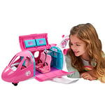 Barbie Avion de Rêve pour Poupées, avec Mobilier Et Plus de 15 Accessoires Inclus, Jouet pour Enfant de 3 Ans et Plus, GDG76