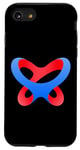 Coque pour iPhone SE (2020) / 7 / 8 Logo Moebius abstrait en rouge et bleu