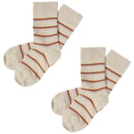 FUB 2-pack Randiga Strumpor Heather/Rust | Lila | 19-21 EU