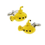 Yellow Submarine Cufflinks Song Music Water Sea Navy Deep Sea Dive Sailor Fish