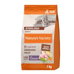 Nature's Variety Original No Grain - Croquettes pour Chats Adultes Stérilisés - Sans céréales avec Dinde déssossé - 7kg