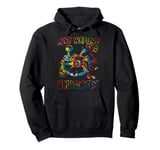 I'LL JUST WAIT Quiet Halloween Teacher Skeleton Meme tie dye Pullover Hoodie