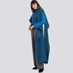 Simplicity SS9185H5 H5 (6-8-10-12-14) Misses' Long Sleeve Knit Top, Pull-on Pants & Short Turtleneck Cape with Asymmetrical Ties. Patron de Couture, Papier, Blanc, FR 34-42