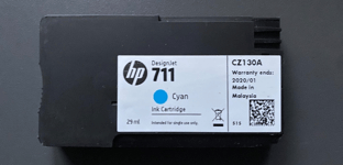 Genuine HP 711 Ink - CZ130A CYAN / DESIGNJET T120 T520 (INC VAT)