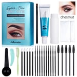 Eyelash Eyebrow Tint Kit Semi Permanent Brow Dye Tattoo Cream With Brush Kit Blw