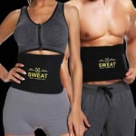 Men Women Slimming Sweat Belt Fat Burner Waist Trainer Trimmer Cincher Shaper Uk